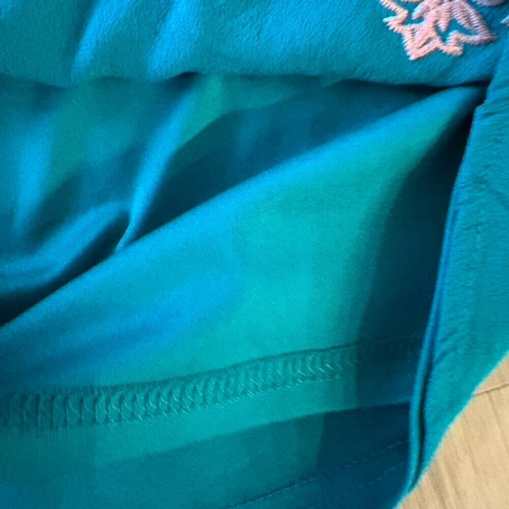 Lulus Tale To Tell Teal Embroidered Shift Dress Medium - Picture 8 of 8